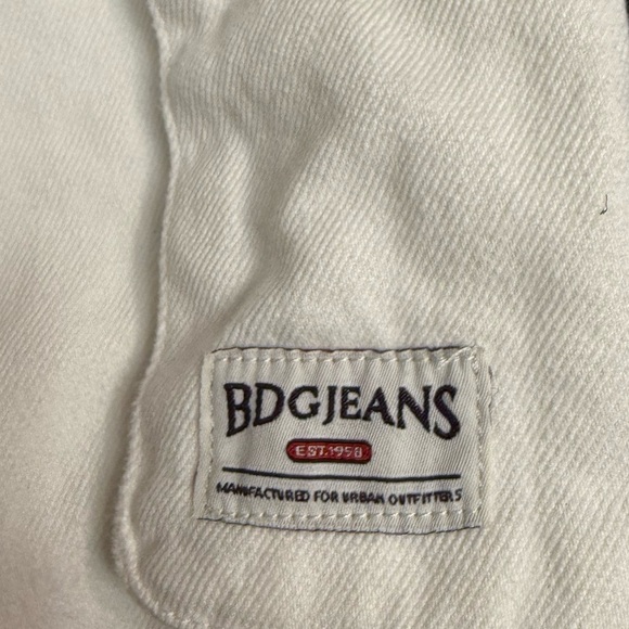 BDG RAE CARPENTER CARGO URBAN OUTFITTERS WHITE BAGGY WIDE LEG SIZE 29 - Picture 5 of 11